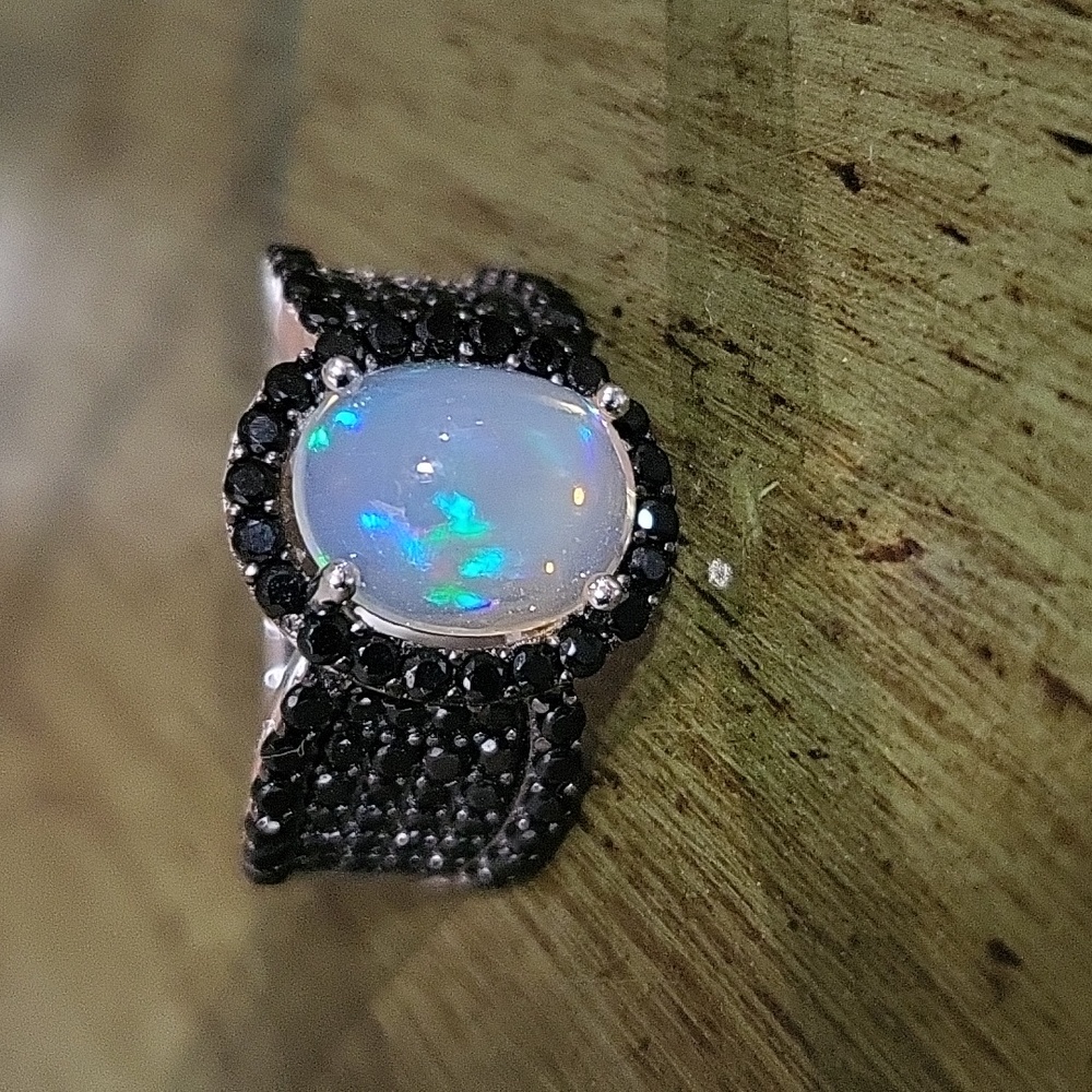 Rare Genuine Opal Ring